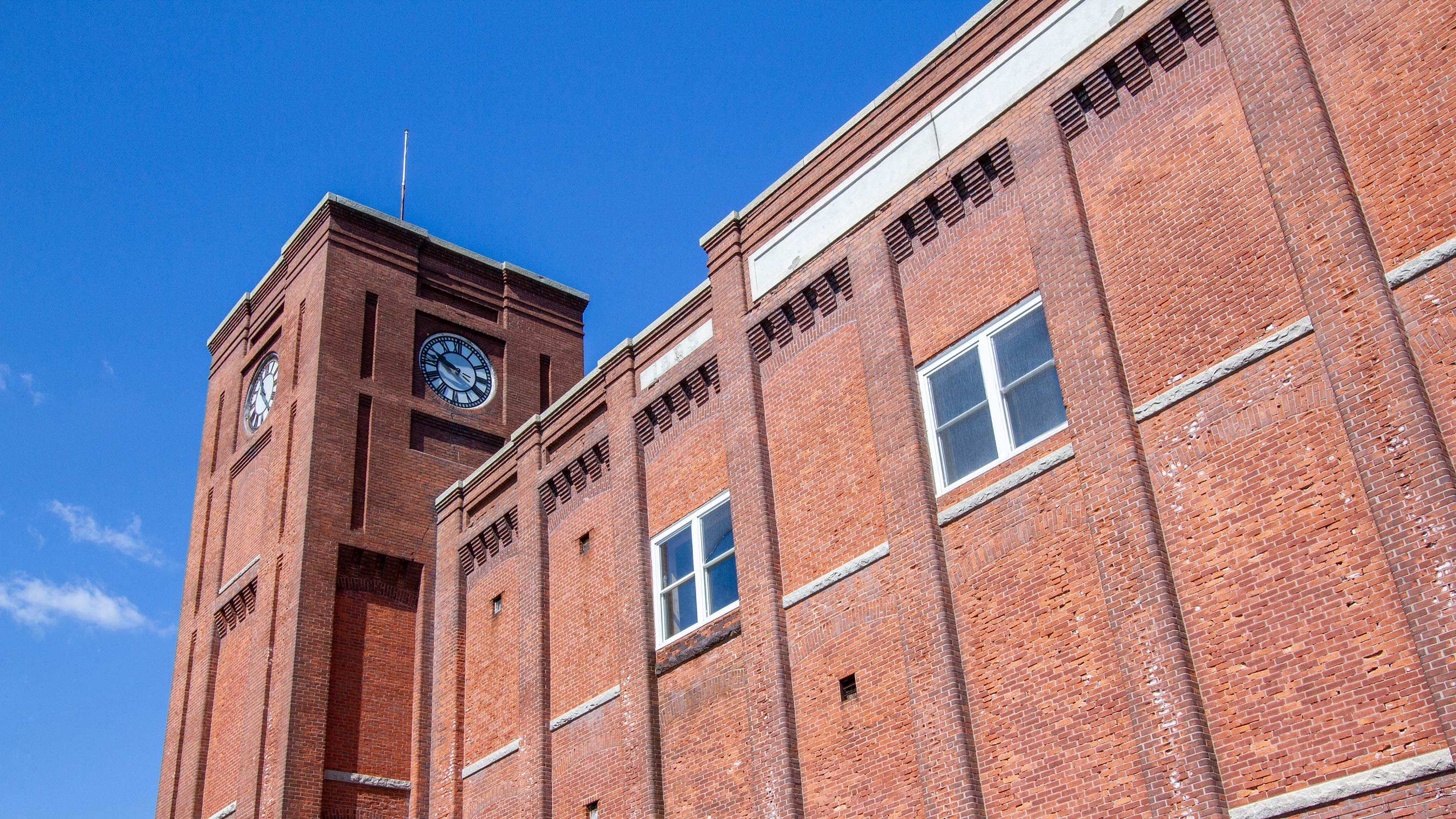Historic old brick mill building, previously part of Berkshire Hathaway Mills. Located in New Bedford, MA